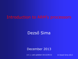 1.1 Introduction to ARM (1)