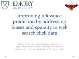 Improving relevance prediction by addressing biases and sparsity in