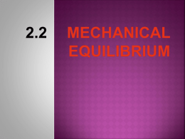 2.2 Mechanical Equilibrium