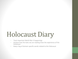 Holocaust Diary PowerPoint