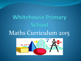 Maths - Whitehouse Primary School