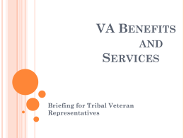 VA Benefits and Services Presentation