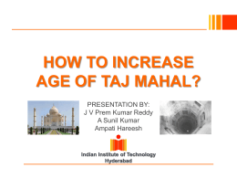 How to increase age of taj mahal