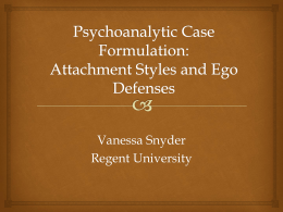 Theory of Attachment - Vanessa Snyder, PhD