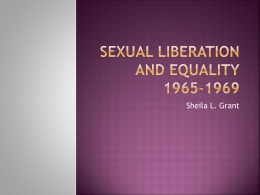 Sexual liberation and equality 1965-1969 - 20th-century
