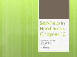 Self-Help In Hard Times Chapter 15