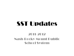 SST Updates - Nash-Rocky Mount Public Schools / Homepage