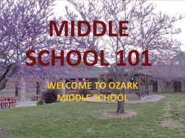 MIDDLE SCHOOL 101 - Ozark R