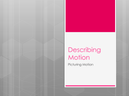 Picturing Motion