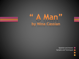 “ A Man” by Nina Cassian