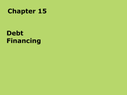 13. Raising Debt Capital