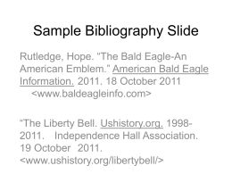 Sample Bibliography Slide