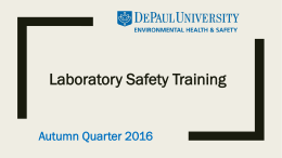 Laboratory Safety Training