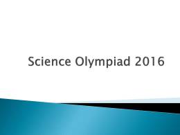 Science Olympiad 2016