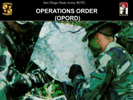 MSIII Operations Order ( OPORD )