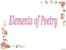 Elements of Poetry