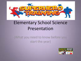 Elementary Science Administrators* Presentation