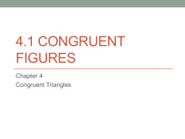 4.1 Congruent Figures - Miss Erica @ IAS Cancun