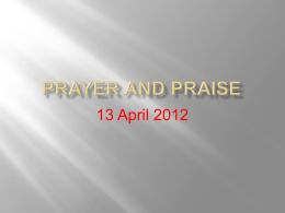 Prayer and Praise - Bartley Christian Church