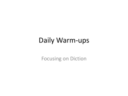 Daily Warm-ups