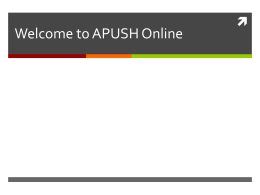 Welcome to APUSH Online