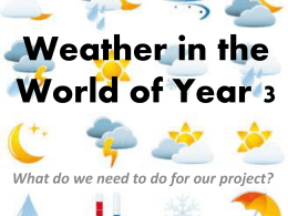 Weather in the World of Year 3 - ndearlychildhood