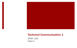 Technical Communication - EED Courses