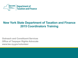 2015-Coordinators-training-ppt-updated-by - AARP Tax-Aide