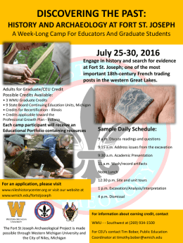 39th Annual Archaeological Field School