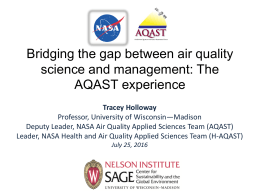 Bridging the gap between air quality science and management