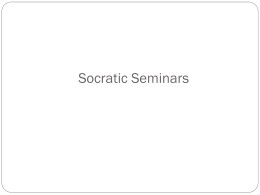 Socratic Seminars: A Beginners Guide