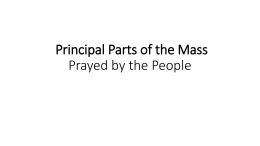 Principal Parts of the Mass Prayed by the People