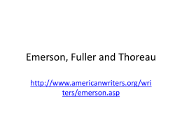 Emerson and Thoreau