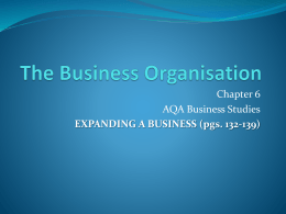 The business organisation