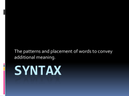SYNTAX - Groupfusion.net