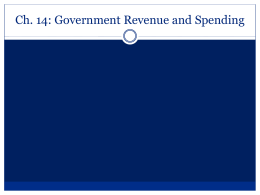 Ch. 14: Government Revenue and Spending