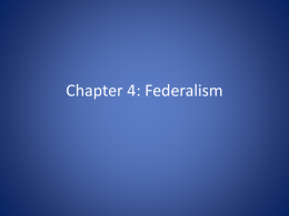 Chapter 4: Federalism