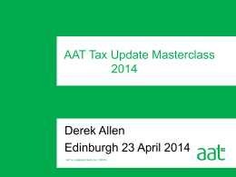 AAT Tax update 2014