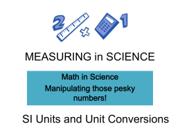 Measuring in Science