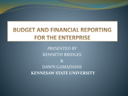 BUDGET AND FINANCIAL REPORTING