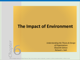 Chapter The Impact of Environment
