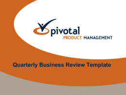 Quarterly Business Review Template Quarterly Business Review