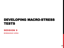 L09- Developing Macro-stress tests