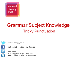 Punctuation - National Literacy Trust