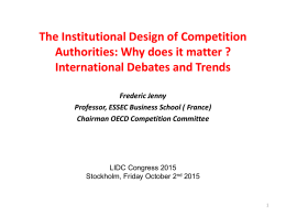 Institutional Design of Competition Authorities