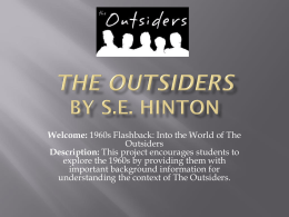 The Outsiders Pre-Reading Powerpoint