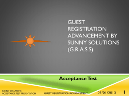 Guest Registration Advancement by Sunny