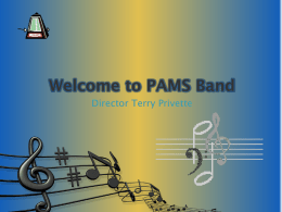 Welcome to PAMS Band - pams-privette