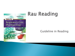 Rau Reading - Respiratory Therapy Files