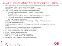 CGI DHS experience Sept 2014